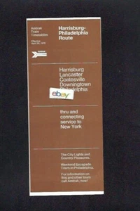 AMTRAK USA NATIONAL RAILROAD HARRISBURG-PHILADELPHIA TRAIN TIMETABLE 4/30/78 - Picture 1 of 1