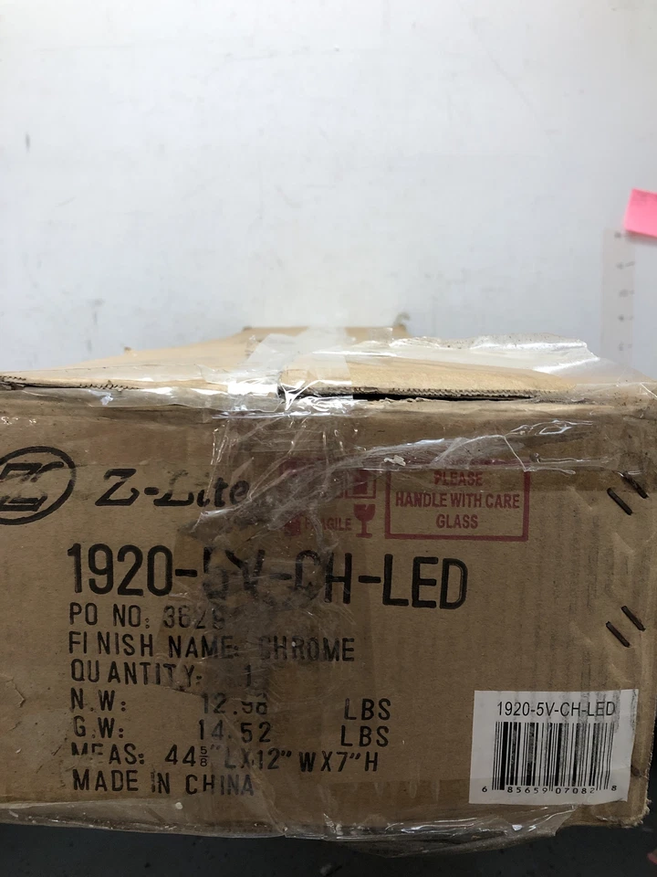 Z-Lite Peak 5 Luces 39-5/8" Ancho Integrado LED Tocador Baño Luz - Cromo Foto 1 de 1