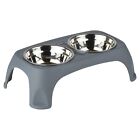 Me & My Pets Medium Elevated Raised Twin Double Pet Food/Water Bowl Puppy/Dog