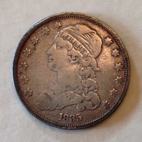 1835 US Capped Bust Quarter 25 Cents Cover