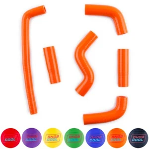 FOR KTM 400 525 EXC 02-06 ORANGE SILICONE RADIATOR HOSE COOLANT PIPE KIT - Picture 1 of 12
