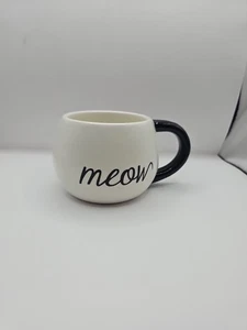 Miau Katze Becher Tasse mit Überraschung 3 D Kätzchen, graues Kätzchen, innen, schwarz/weiß 3,5" - Bild 1 von 5