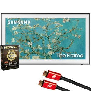Samsung 32" The Frame QLED HDR 4K Smart TV + Deco Gear 26 Month Protection Pack - Picture 1 of 12
