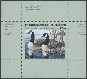 1996 CANADA-ATLANTIC WATERFOWL CELEBRATION, CANADIAN GRAY GEESE, VD.#ATC2 - Picture 1 of 3