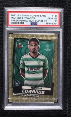 2022 Topps UEFA Superstars Superfractor 1/1 Marcus Edwards PSA 10 Rookie RC - Image 1 of 3