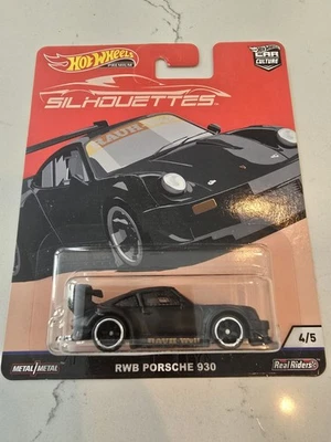 Hot Wheels Car Culture Premium Silhouettes 2019 4/5 RWB Porsche 930 negro 🔥  Foto 1 de 4