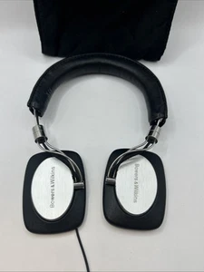 Bowers & Wilkins P5 On-Ear Wired Headphones Black/Silver with Pouch - Picture 1 of 12