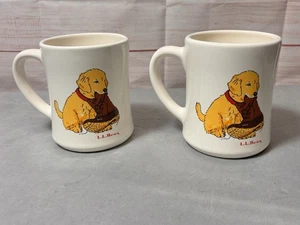 L.L. Bean Golden Retriever Welpe Kaustiefel Becher Set Keramik Trinkbecher (2) - Bild 1 von 16