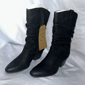 Frye And Co. Boots Sterling Black Women Size 7.5 Side Zip Classy Comfort Heel - Picture 1 of 11