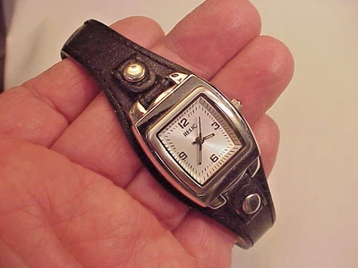 NOS Relic Ladies Watch Bund Cuff Strap Band Black Leather Replacement   READ ALL - Image 1 of 4
