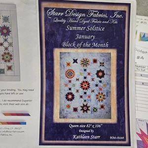 Summer Solstice 12 Block of Month Patterns Kathleen Starr Design Paper Piecing - Picture 1 of 5