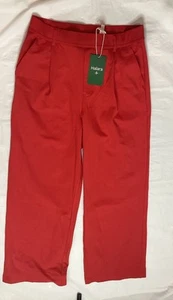 Halara HaloTek Air High Waisted Side Pocket Straight Leg Work Pants S Red - Picture 1 of 11