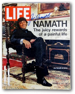 Joe Namath Signed Autographed LIFE Magazine 11/3/72 NY Jets JSA V68014 - Image 1 of 4