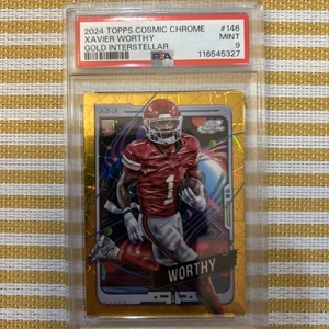 XAVIER WORTHY POP 1 SP 34/50 2024 Topps Cosmic Chrome GOLD Refractor RC PSA 9 - Picture 1 of 4