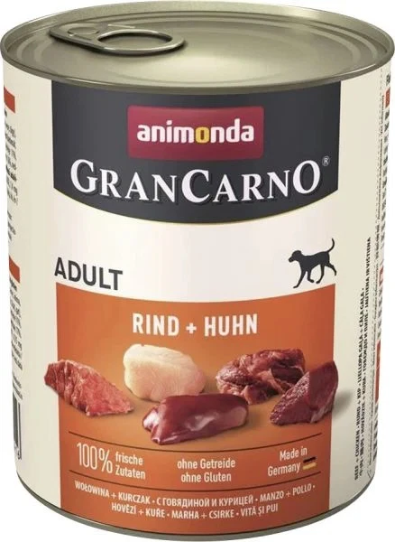 Animonda GranCarno Adult Rind + Huhn 800 g Hundefutter Nassfutter - Bild 1 von 1