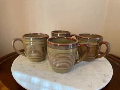 Juego de 4 Oneida Infinity-Honey Gres 4" de Alto Taza Café Té Ajustes Informales Foto 1 de 4