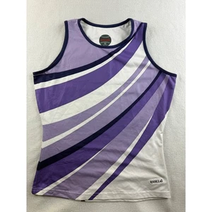 Canotta sportiva a righe viola Bollé senza maniche Activewear taglia M - Foto 1 di 7