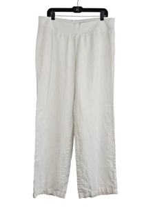 Lilly Pulitzer Pull-On Wide Leg Palazzo Hose XL weiß 100% Leinen Resort Sommer - Bild 1 von 14