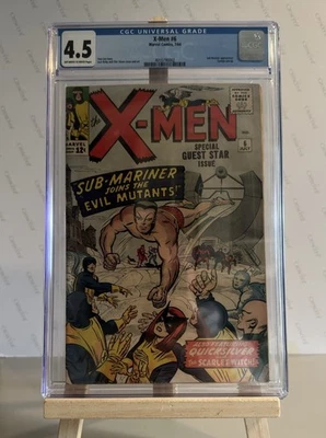 X Men #6 1964 Early Issue! CGC 4.5. Jack Kirby Cover. Marvel Comics. - Image 1 of 2