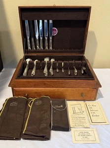 Royal Danish by International Set di posate in argento sterling 37 pezzi con scatola in legno - Foto 1 di 20
