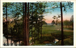 Über die Links des COUNTRY CLUB Houston, Texas TX Postkarte - Bild 1 von 2