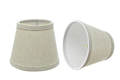 4x6x5 Light Grey Hardback Empire Chandelier Clip-On Lamp Shade, 32861-2A - Image 1 of 4