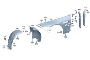 Genuine Mercedes-Benz Trim Grille 232-880-13-04 - Picture 1 of 1