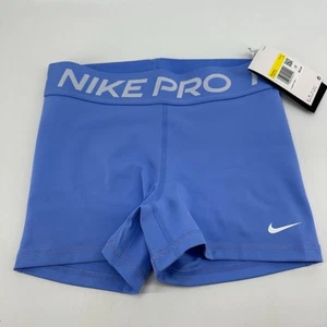 Pantalones Cortos de Compresión Nike Pro Swoosh Just Do It Azul Para Mujer Grande Entrenamiento - Imagen 1 de 6