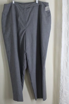 BONITO NUEVO CON ETIQUETAS Rena Rowan 22W Gris Tropical Forrado Lana Gris Jean Pantalones al Tobillo Pantalones Foto 1 de 4