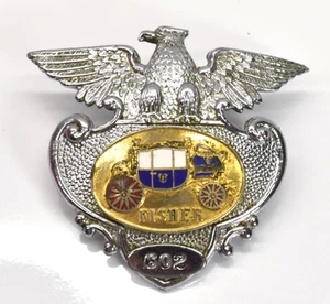 Insignia de águila plateada con cuerpo de Fisher de colección emblema de entrenador dorado - Imagen 1 de 3