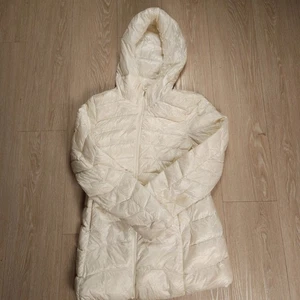 Uniqlo Ultra Light Down Hooded Jacket Womens Small White Packable Puffer Coat - Picture 1 of 13