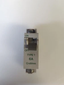 CRABTREE 6 AMP TYP 1 M6 MCB UNTERBRECHUNGSSCHALTER SB6000 - Bild 1 von 6