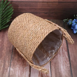 Seaweed Plant Pot Rattan Basket Woven Planter Basket Woven Storage Basket - Picture 1 of 11