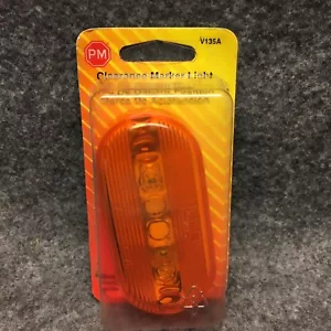 1 PM Peterson V135A Amber Oval 4" Clearance Marker Light 2 Bulb Design NEW 33129 - Picture 1 of 3