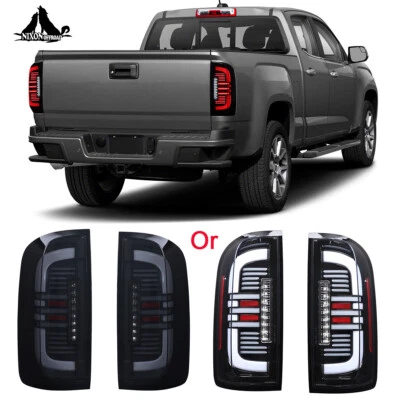 LED Tube Tail Lights For 2015-2022 GMC Canyon Sequential Brake Lamps Smoke/Clear - Image 1 of 4