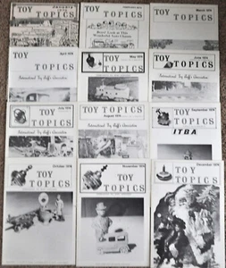 Toy Topics (ITBA) - 1974 (12 Issues) - (Vol 1 - Issues 1 thru 12) - EX Condition - Picture 1 of 5