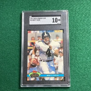 1991 Topps Stadium Club Brett Farve #94 RC ERR SGC 10 GEM Pop 58, 1 Pristine - Picture 1 of 2