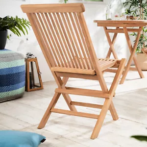 Massiver GartenStuhl Empire Teak TeakHolz KlappStuhl BalkonStuhl Hochlehner - Bild 1 von 10