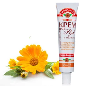 Glycerin Hand & Nails Cream Calendula (Marigold) Extract & Vitamin Complex 45ml - Picture 1 of 9