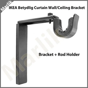 IKEA BETYDLIG Wall Ceiling Bracket Rod Holder, Gray, 102.198.90, NEW - Picture 1 of 1