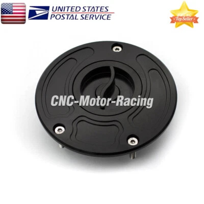 Black Fuel Gas Tank Cap Cover For Honda CBR600 F4 F3 F2 1991-2008 Aluminum New - Image 1 of 4
