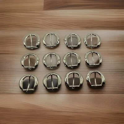 Juego de 12 hebillas de cinturón North and Judd 7/8" níquel en forma de D para horse Tack Foto 1 de 4