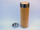 Stainless Steel Bottle Bamboo Tumbler Tea Infuser Keeps Hot Or Cold