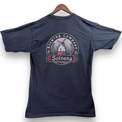 Camiseta Solvang Brewing Company Para Hombre Grande L Negra Cerveza Artesanal 2010 Manga Corta Foto 1 de 4