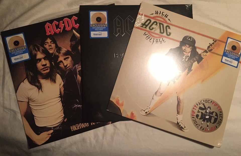 AC/DC Back In Black LP vinyl Europe Sony 2024 50th anniversary gold vinyl LP