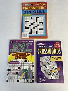 3 Crossword Puzzle Paperback Books (Blue Ribbon '08, Kappa '05, Harlee '08) Lot - Picture 1 of 8