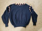 Vintage japanische Marke Lupo Di Mare Sina Cova marineblauer Pullover