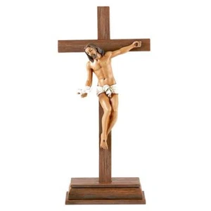 Cadeau de l'Esprit Crucifix Support Lot de 2 Taille 10in Plus Grand Signe Christianisme - Photo 1 sur 2
