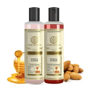 Khadi Natural Honey Almond Hair Cleanser Hair Conditioner Anti Hair Fall 210ML - Picture 1 of 6