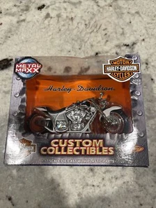 2001 Metal Max Harley Davidson Custom Collectibles 1:17 Scale Motorcycle Deuce - Picture 1 of 4